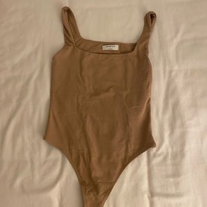 Aritzia contour tank bodysuit in Toasy